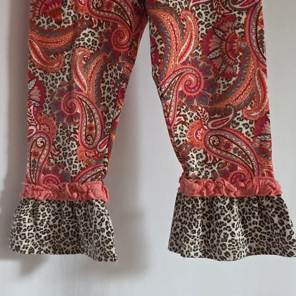 Bonnie Jean Pink & Brown 2-Piece Cotton Girls Outfit w/Turkey Applique.  Size 3T - Picture 6 of 10